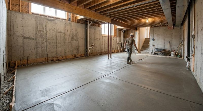 Basement Concrete Installation in Chantilly, VA