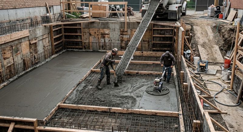 Basement Concrete Installation in Herndon, VA