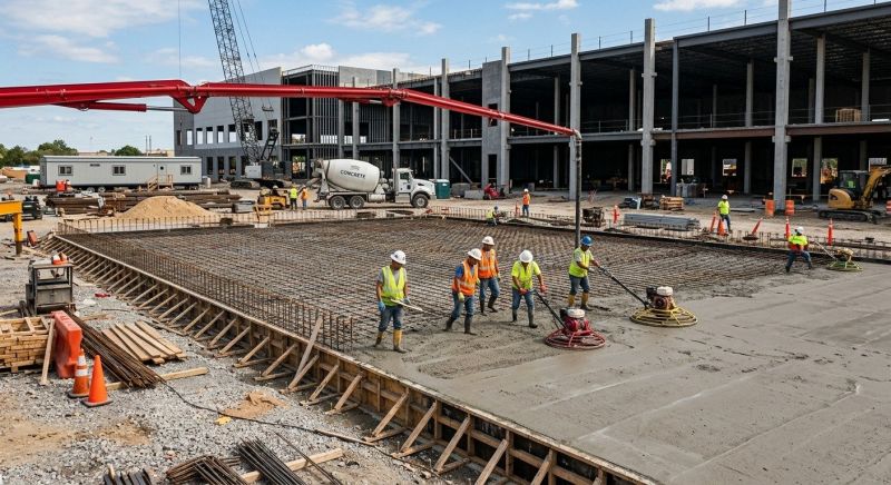Commercial Slab Installation in Reston, VA