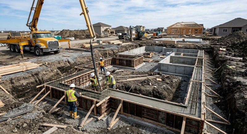 Concrete Foundation Installation in Centreville, VA